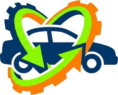 Стилизованный логотип АвтоХолдинга для автомобилей с пробегом, готовых к переоборудованию.